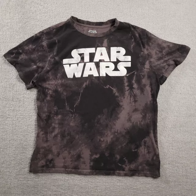 Fifth Sun Star Wars 2XL Black Tie Dye Logo T Shirt Mens Short Sleeve