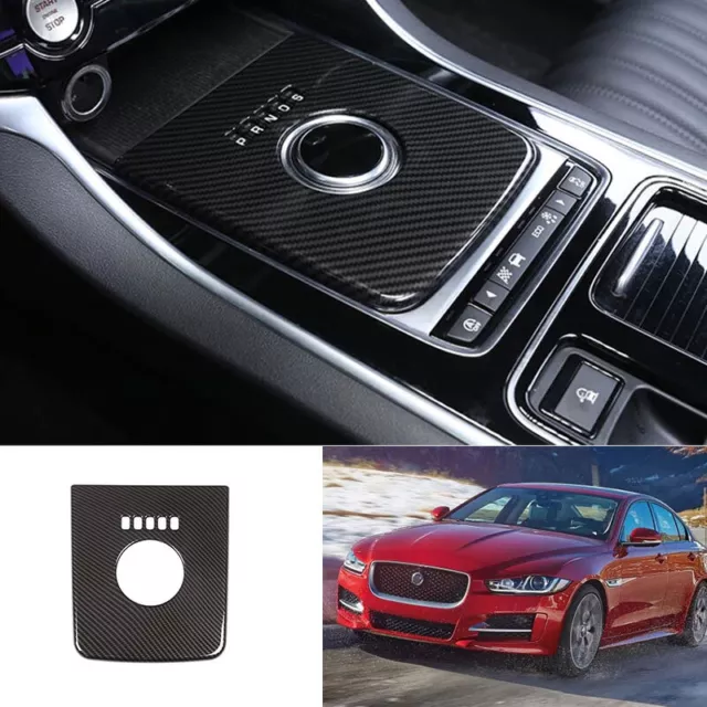 For Jaguar XE 2016-2019 Carbon Fiber Console Gear Shift Frame Cover Trim 1PCS