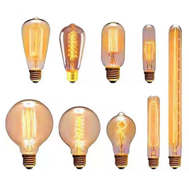 Supporto Decorazione E27 Vintage Retro Lampadina Vetro Filamento Lampada Edison