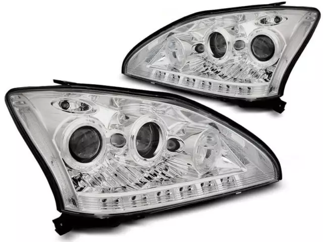 OFFER Pair Headlights pour Lexus RX 330 350 03-08 LED LTI Light Tube Inside Chro