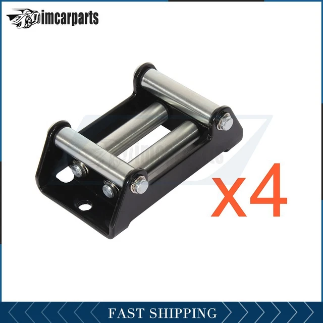 4X 4-1/4"  Bolt Pattern Winch Roller Fairlead 4 Way Roller Cable Guide