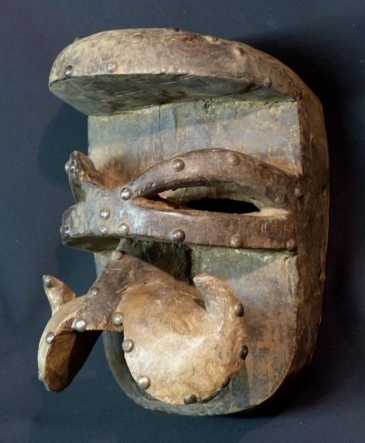 Masque Africain Dan/Guéré (Wé) - Côte D'Ivoire - 1940-1950 - Bois Patiné