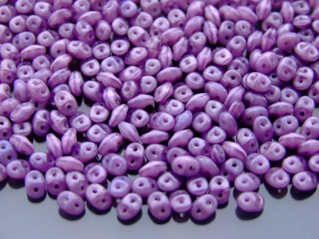 10g Matubo SuperDuo Czech Seed Beads 2.5x5mm Opal Violet Jewelry Making Beading