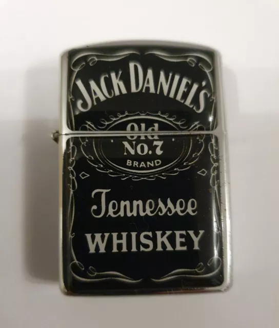 RARE Briquet à essence Jack Daniels, la marque légendaire de whisky, 100% métal 3