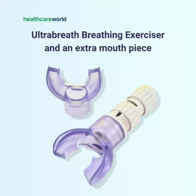 Ultrabreathe verstellbarer Widerstand Lungenatmungstrainer + Ersatzmundstück