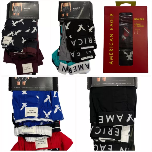 NWT AMERICAN EAGLE Men's Boxer Underwear 3-Pack 4 Inseam Sz XS-XL  Available $39.00 - PicClick