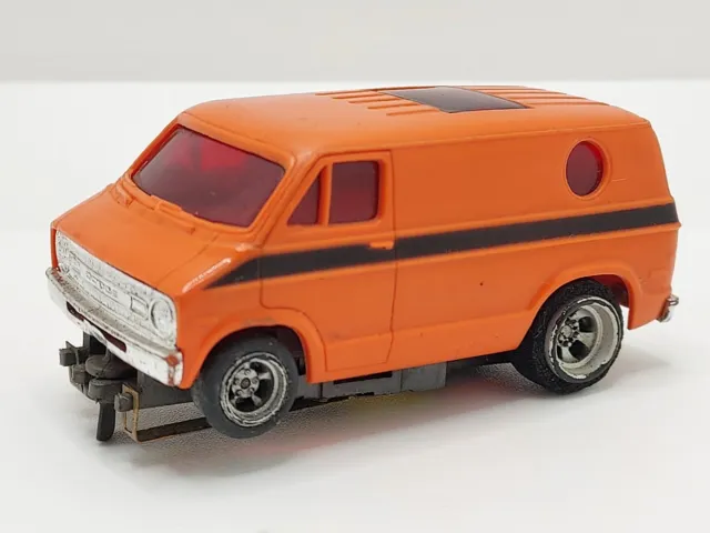 1974 Aurora Afx Dodge Street Van Orange Slot Car Near Mint Complete Tested Runs