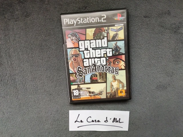 Jeu GTA San Andreas Complet PS2 – Version Française, En Très Bon état, Boîte Et Notice