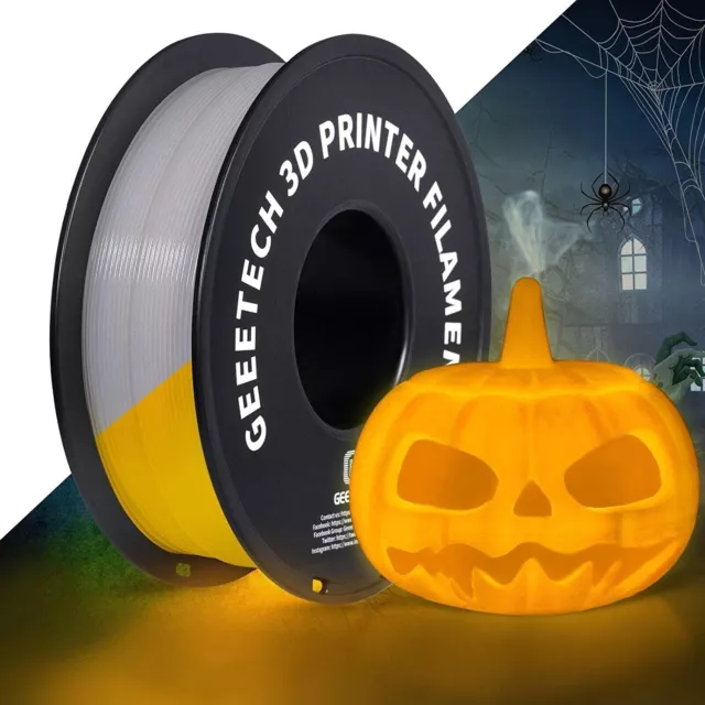 Stampante 3D Geeetech filamento PLA luminoso 1,75 mm 1 kg bagliore giallo DE