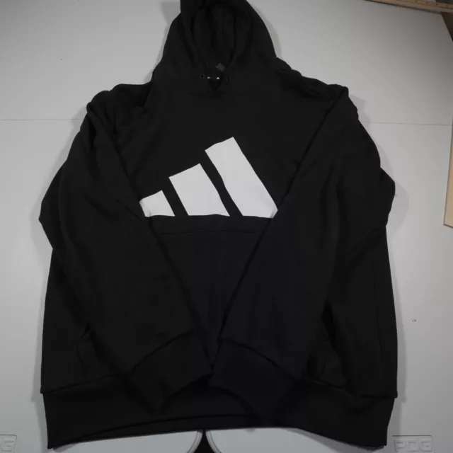Adidas Logo Pullover Graphic Hoodie Mens Sz L French Terry  H39801
