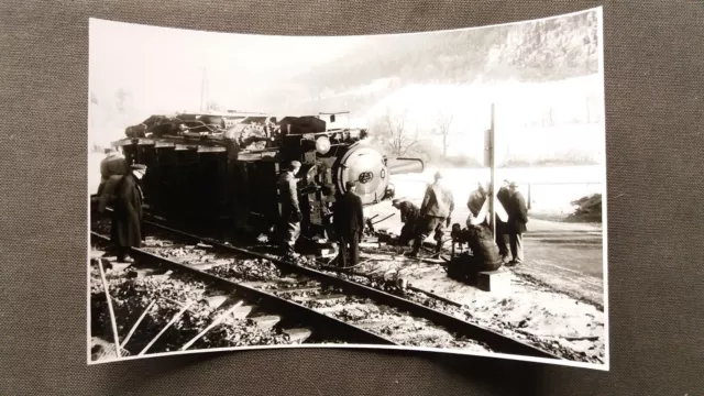8970 Pressefoto ÖBB Dampflok 93.1384 - Unfall von 1966 / 2