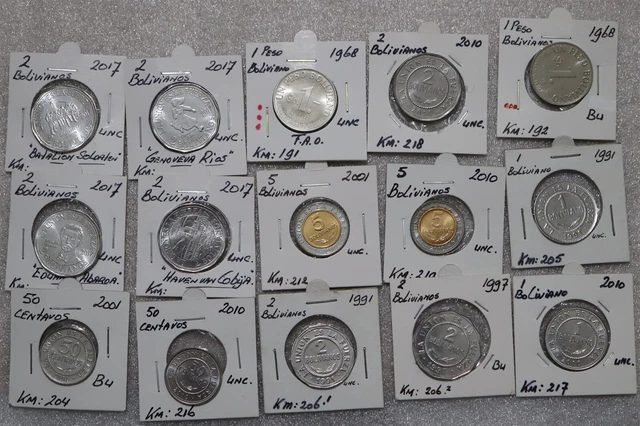 Bolivia - 15 Coins Collection B49 #N980