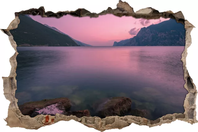 Lago di Garda IN Italia - 3D-Look Breakthrough Adesivo Murale Adesivo