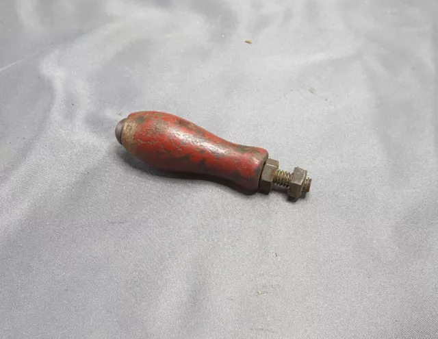 Vintage 2.5" Long wooden Hand Grinder Handle Knob Part  fits 1/4" handle