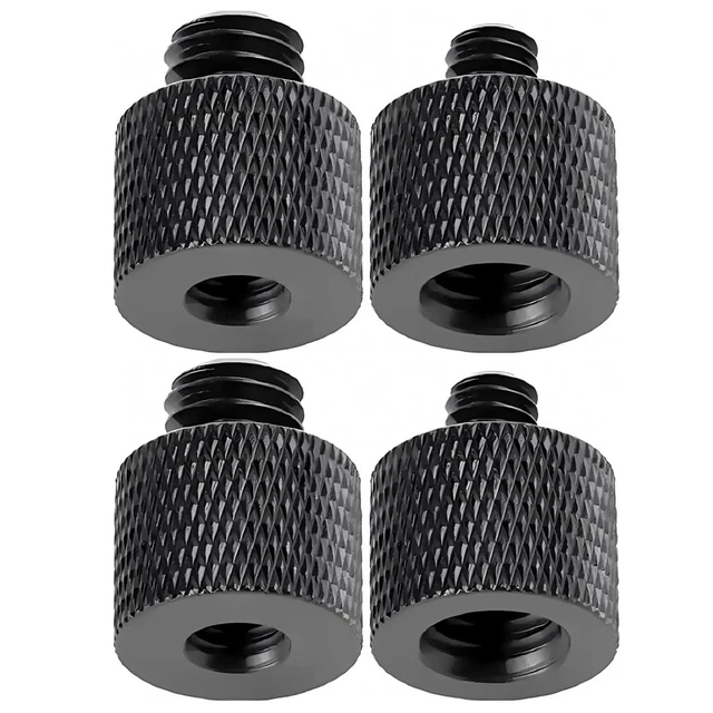 2 Spigot + Adattatori Per Treppiede - Compatibile Con Viti ¼ E ⅜ Pollice, 100% Metallo, Marca Adaptout - Foto 5