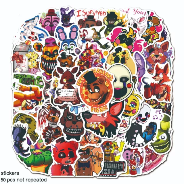 NEW 50PC Five Nights At Freddy Sticker FNAF For Car Laptop Bicycle Noteboo