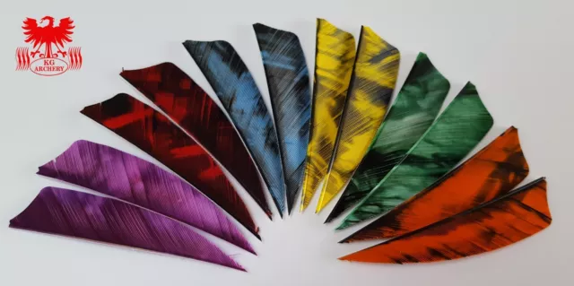 Gateway Archery Feathers - Camo - 3" RW Shield - x 12 (1 dozen)