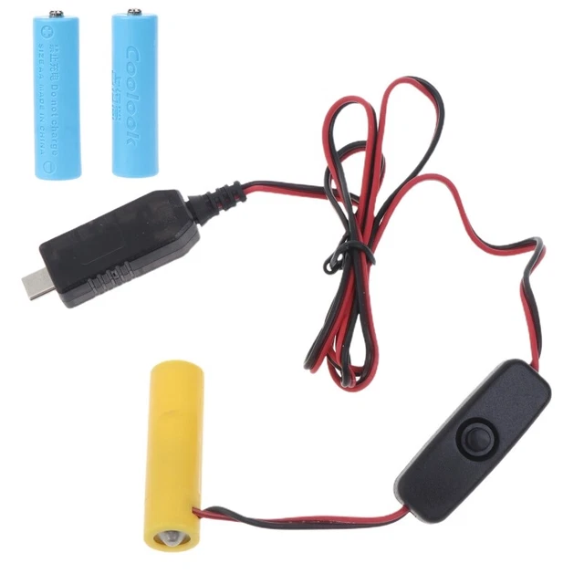 USB C Type-C Power Supply Adapter for AA Battery Replace 3 AA Battery for