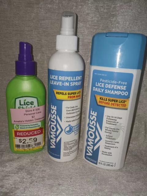 Vamousse Lice Daily Defense Shampoo & Repellent Leave in Spray Lice Shield