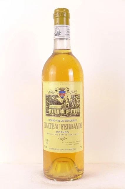 graves château ferrande blanc 1994 - bordeaux