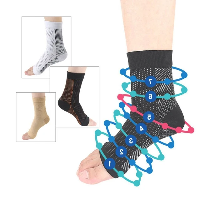 OPENTOE CRACK HEALING Ankle Compression Socks Foot Cracked Repair Heel