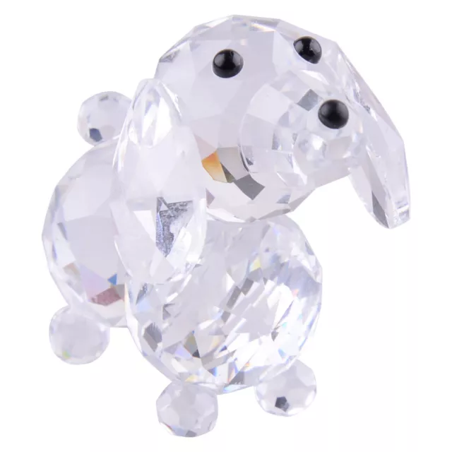 Crystal Glass Dog Animal Figurine Paperweight Wedding Ornaments Xmas Decor li