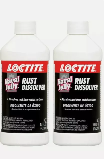 2 -16oz LOCTITE Naval Jelly RUST DISSOLVER Remover from Metal Steel Iron 553472