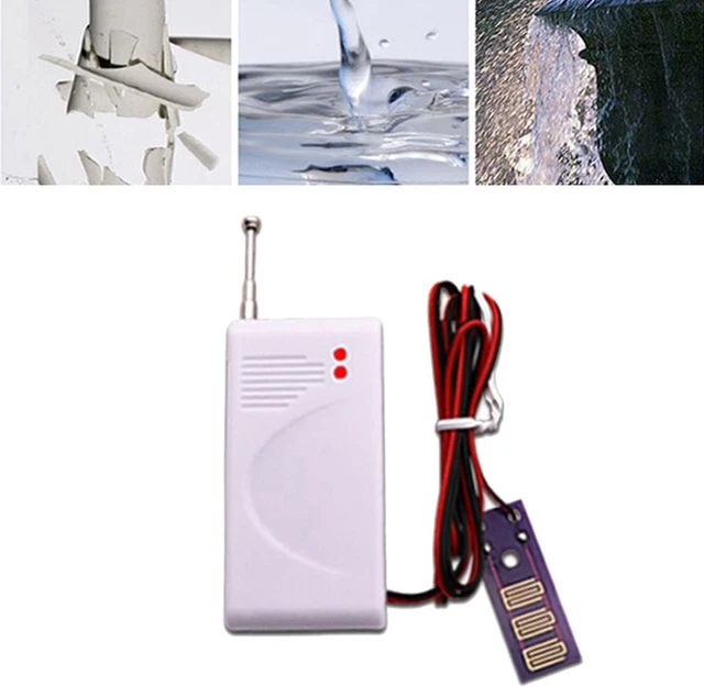 Sensor de nivel de agua de seguridad familiar 15mA 433MHz radiofrecuencia blanco 1*12V23A
