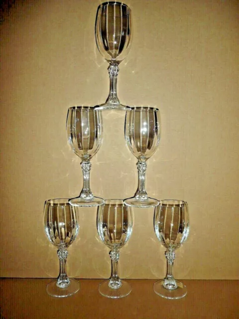 6 VERRES a vin blanc 11 cl  modèle COMTESSE en cristal d'arques ; lot / série