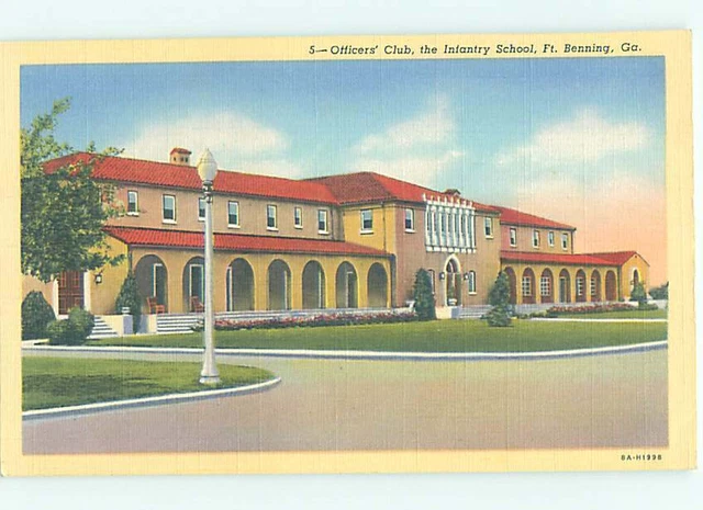 Linen MILITARY SCENE Fort Benning - Columbus Georgia GA AF8340@
