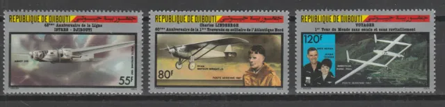 Djibouti   avion grands raids aériens  1987  num  PA 233/35  **