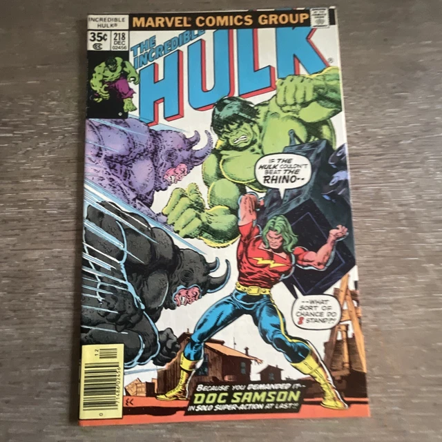 THE INCREDIBLE HULK #218 DOC SAMSON! BRONZE AGE MARVEL COMICS 1977! High Grade!