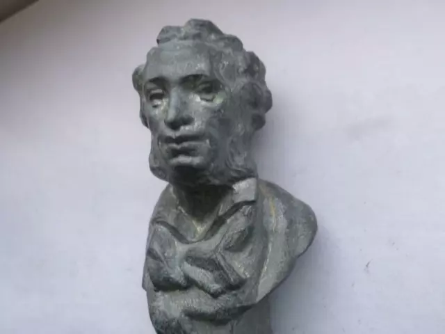 Alexander Pushkin Poeta Scrittore URSS russo metallo Busto Statua Figurina 4176