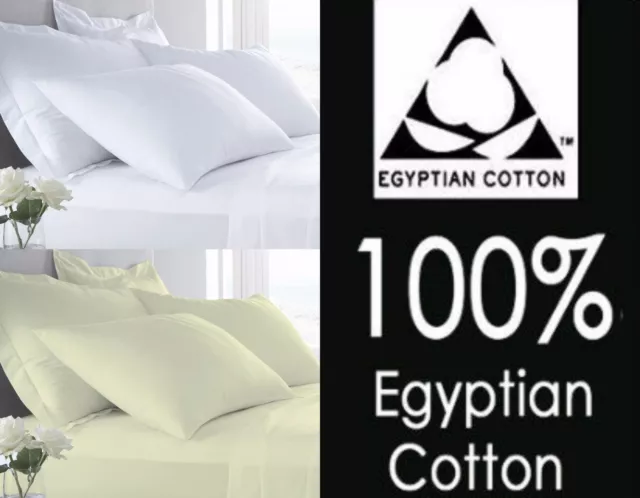 400 Thread Hotel Quality Egyptian Cotton Fitted Sheets Flat Sheets Pillow Cases 2