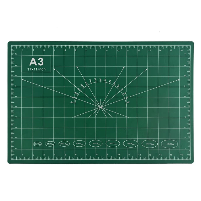Tapis De Découpe Auto-cicatrisant Vert - Format A3 (42x27 Cm) Pour Cuisine Et Bricolage