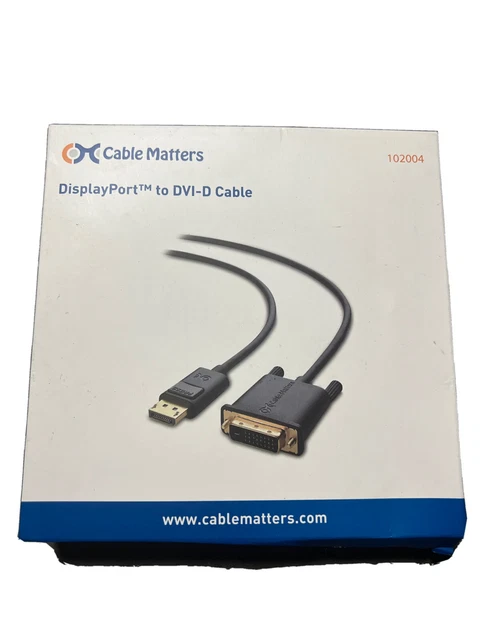 Cable Matters Mini Display Port to DVI-D Cable Thunderbolt 2 Port Compatible