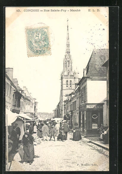 CPA Conches, Rue Sainte-Foy