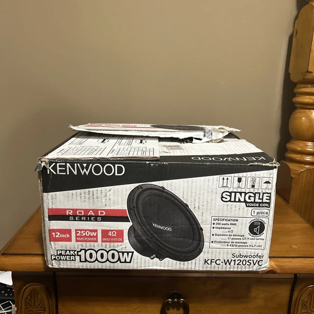 KENWOOD KFCW120SVC 12& Road Series Subwoofer 2501000W Peak Power New