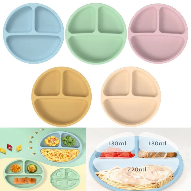 match contenedor de almacenamiento placa de aspiración bebé placa de silicona estante de comida