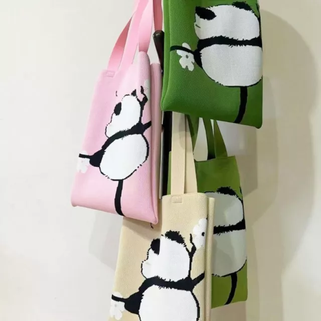 Reusable Handmade Knit Handbag Polyester Shopping-Bag Gift Tote Bags