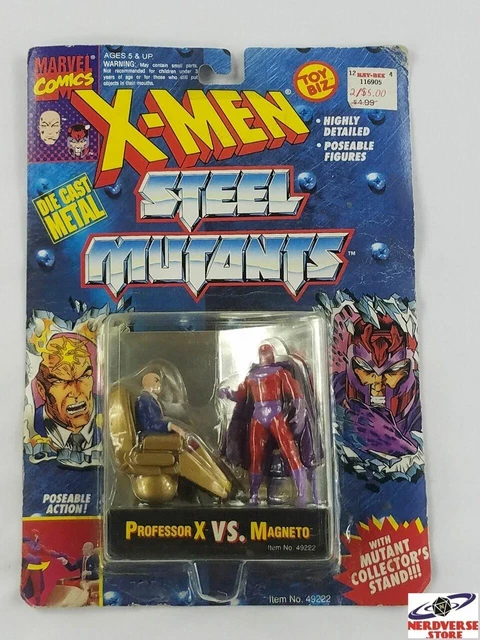 Professor X vs Magneto X Men Steel Mutants Marvel Comics Toy Biz New in Box