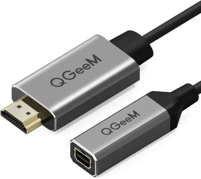 Convertidor adaptador QGeeM HDMI macho a mini DisplayPort DP hembra para dispositivos HDMI