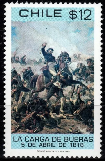 Chile 1980 Michel # 928 Charge of Bueras Battle of Maipo MNH VF