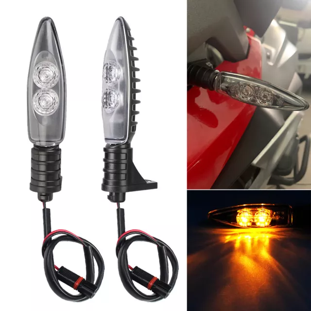 2pc Moto Clignotant LED Indicateur pour BMW K F R 650 700 800 S1000 R1200 GS1200