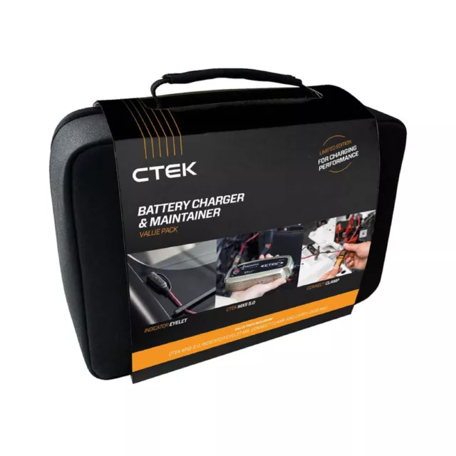 CTEK MXS 5.0 12 V 5A Automatik Akku Ladegerät (1,2-110Ah) & Tragetasche Paket