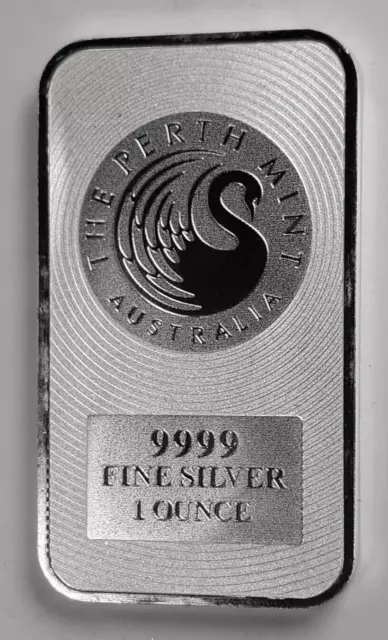 1 ounce Australia Kangaroo .9999 fine Silver Bar BU by Perth Mint Fast+Free Ship