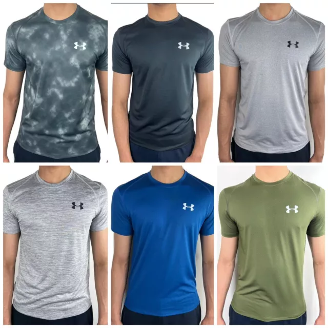 T-shirt da uomo Under Armour manica corta UA palestra fitness HeatGear Crew Running nuova