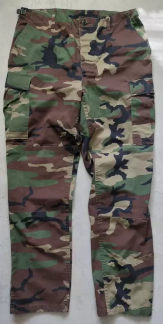 PROPPER MILITARY BDU Style Woodland Camo Pants Trousers Large Long $19. ...