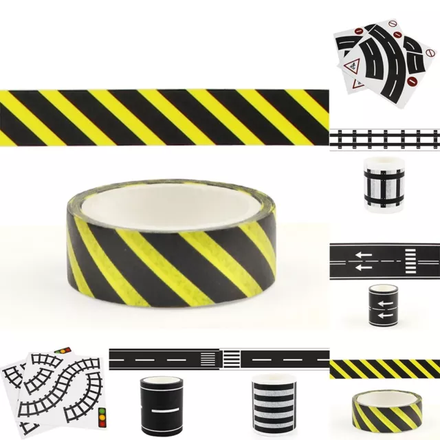 Roll Car Road Adhesive Tape Removable Floor Sticker Train Track Parking Scene