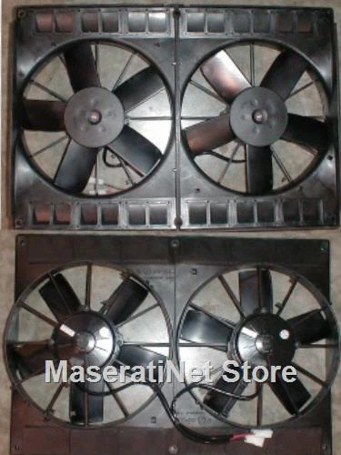 Maserati Radiateur Fans & Voile Set Biturbo Après 1988